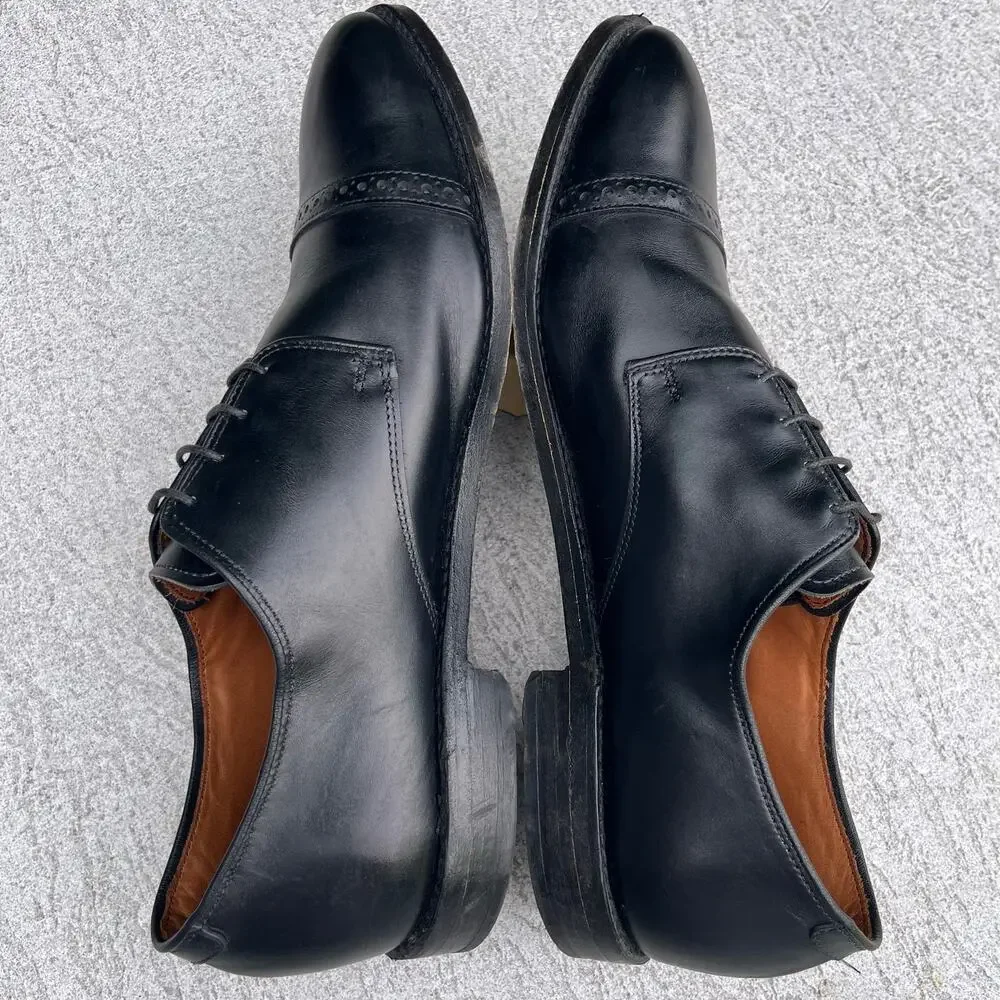 Allen Edmonds Boulevard Punched Cap Toe Dress Shoes Black Size 13D